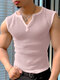 Camiseta sin mangas transparente de malla para hombre - Rosado