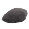 Men Classic Stripe  Beret Cap Retro Hats For The Older Casual Outdoor Warm Windproof Cap - Black