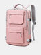 Women Nylon Fashion Multifunctional Storage Large Capacity Backpack - Pink