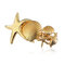 Cute Hairpin Accessories Starfish Conch Decorative Silver Gold Hair Pins Fashion Jewelry for Women - Gold