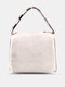 Women Dacron Fashion Plush Chain Winter Crossbody Bag Handbag - White