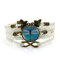 Retro Amber Blue Dragonfly Braided Bracelet Time Gemstone Infinite Symbol Printed Leather Bracelet - White