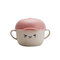 Nordic Style Children's Bowl Cartoon Cute Wheat Straw Bowl Fruit Box - Pink