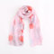 New Fashion European And American Country Seasons Style Leaf Pattern Wild Soft Yarn Scarves Scarf - Pink