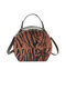 Women Leopard-print Portable Round Bag Shoulder Bag Crossbody Bag - Leopard brown