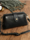 Women Vintage PU Leather Cylindrical Bag Crossbody Bag Shoulder Bag - Black