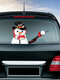Christmas Snowman Elf Wiper Sticker Removable Rear Windshield Stickers Car Sticker - #14