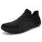 Men Knitted Fabric Multifunctional Running Diving Water Shoes - Black