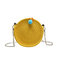 Straw Bag New Tide Weaving Female Bag Season Small Bag Chain Messenger Bag Shoulder Round Small Bag - Yellow
