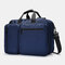 Men Anti-theft Briefcase Expandable Multi-pocket Waterproof Laptop Bag Large Capacity Backpack - Blue