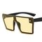 Unisex Vogue Vintage PC Anti-UV Sunglasses Outdoor Driving Travel Beach Sunglasses - Yellow