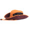 Men Folding Outdoor Mesh Sun Hat Wide Brim Sun Protection Hat Fishing Hunting Hiking Hat - Orange