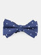Men Dacron Cartoon Geometric Pattern Jacquard Double Layer Bowknot Formal Suit Bow Tie - #04
