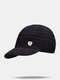 2 पीसी पुरुष ऊन बुना हुआ ठोस रंग पत्र धातु लेबल Plus मखमली गर्मी लोचदार समायोज्य बेसबॉल कैप बिब स्कार्फ सेट - काली टोपी