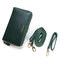 Women Men PU Leather Universal 5.5 Inch Phone Case Vintage Phone Bag Crossbody Bag - Green