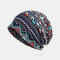 Dual-use Hat Men And Women Cotton Geometric Pattern Custom Wave Cap  - Blue
