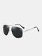 Men Metal Full Frame Double Bridge Polarized Light UV Protection Sunglasses - #10
