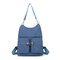 Women Nylon Multi-functional Multi-pockets Shoulder Bags Crossbody Bags Backpack - Gray