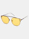 Unisex Metal Full Cat Eye Frame PC Lens Anti-UV Outdoor Sunshade Fashion Sunglasses - #02
