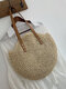 Women Summer Beach Large Capacity Straw Woven Handbag Tote - #04