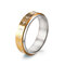 Men's Rotatable Ring Titanium Steel Buddhist Gold Tone Mantra Pattern Spinner Lucky Ring  - #1