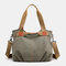 Women Large Capacity Handbag Shoulder Bag Crossbody Bags - Army Green