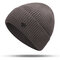 Mens Wool Rabbit Velvet Thick Knit Hat Warm Windproof Winter Outdoor Cycling Ski Travel Beanie - Brown