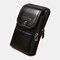 Men 6.3 Inch Solid Genuine Leather Belt Phone Bag - #01