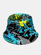Unisex Cotton Overlay Sport Game Printing Fashion Sunshade Bucket Hat - Multi-color