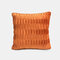 Solid Color Sofa Pillow Geometric Fold Flannel Piping Cushion Cover Living Room Bedside Backrest - Orange