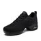 Women Soft Outsole Mesh Lace Up Dance Shoes Sneakers - Black