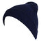 Men Women Casual Stripe Slouch Beanie Cap Wool Knitted Elastic Thermal Hat - Navy