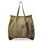 Women Canvas Waterproof Handbags Large Capacity Crossbody Bags - Khaki