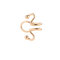 Fashion Ear Clip Earrings Snake Bone Animal Matchstick Ear Cuff Earrings Ethnic Jewelry for Women - Gold