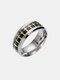 1 Pcs Casual Simple Style Unique Cross Stainless Steel Fashion Men's Ring - Black