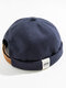 قبعة بحار كلاسيكية للرجال والنساء قبعة باردة صلبة اللون قبعة جمجمة بدون حواف - القوات البحرية
