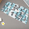 Printed Quick-Drying Ice Silk Small Scarf Sunscreen Shading Multifunctional Neck Scarf Neck Mask - Light Blue