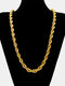 Trendy Hip Hop Electroplating Twist Chain Iron Necklace - Gold