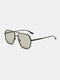 Jassy Men Retro Color Changing Metal Polarized Driving Fishing Sunglasses - #01