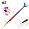 6 Styles Mermaid Handle Nail Art Brush Acrylic UV Gel Extension Flower Design Drawing Painting Pen - 03