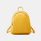 Women Casual Solid Large Capacity Backpack - Yellow