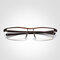 पुरुषों की महिला Classic रिमलेस चश्मा कैजुअल UV400 सनस्क्रीन क्लियर लेंस चश्मा - कॉफ़ी