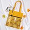 Canvas Transparent Shopping Bag Shoulder Bag Handbag For Women - Yellow