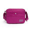 Women Nylon Waterproof Crossbody Bags Solid Multi-slot Shoulder Bags - Purple 1
