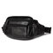 Vintage Waist Bag Genuine Leather Crossbody Shoulder Bag Chest Bag For Men - Black
