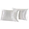 2 pcs/set Soft Silk Satin Pillow Case Bedding Solid Color Pillowcase Smooth Home Cover Chair Seat Decor - White