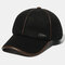 Mens Knit Solid Baseball Cap Casual Sunshade Sport Adjustable Snapback Hat - Black