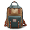 Women Canvas Casual Patchwork Large Capacity Backpack - Green