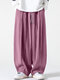 Pantalon large avec coutures unies pour homme - violet