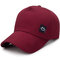  Men Women Solid Color Smile Cotton Baseball Caps Adjustable Casual Sunshade Hip Hop Hat - Wine Red